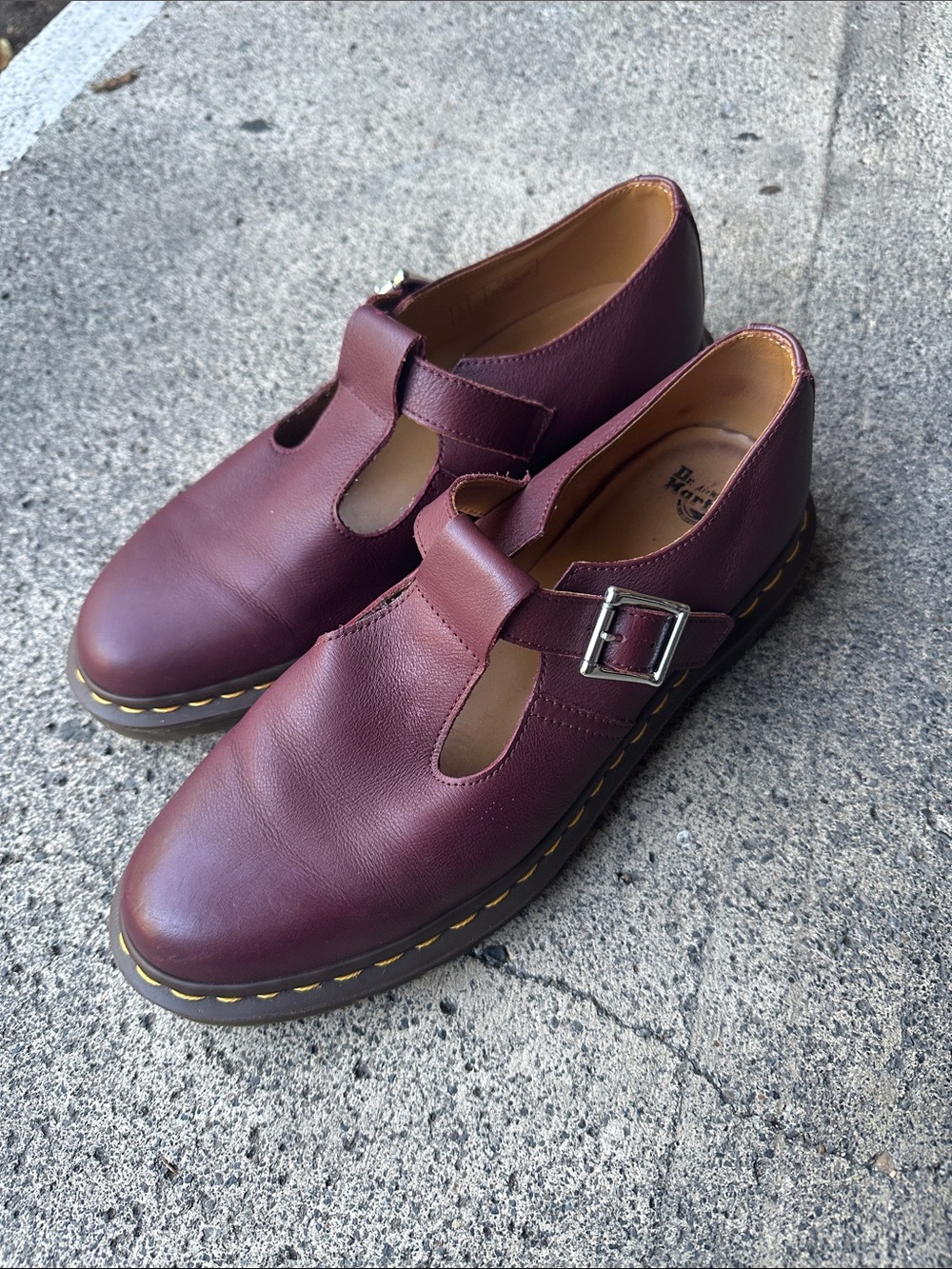 Dr. Martens POLLEY Oxblood Mary Jane Janes Shoes sz 11 EU 43